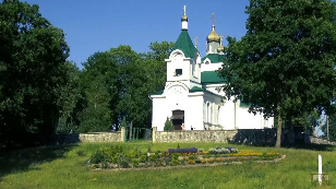Кадр из фильма «Temple in the name of the holy blessed prince Alexander Nevsky in Uzusalyai»