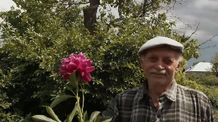 Grandfather in the garden
