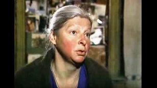 Edge. Portrait of the artist's wife against the background of the era
